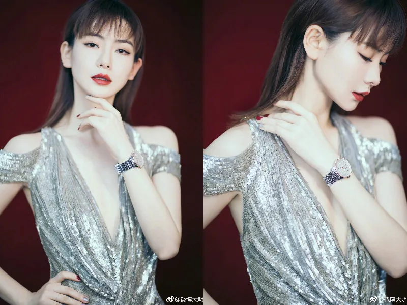 Qi Wei shows the unique charm of flat chest goddess. JPG
