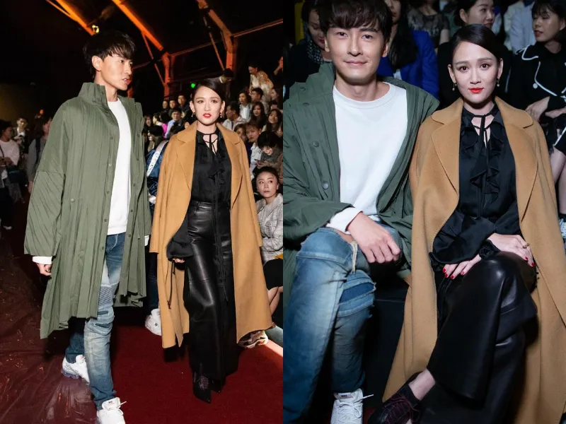 3. Long coats paired with sexy leather pants Joe Chan female Huang Feng fandy.jpg