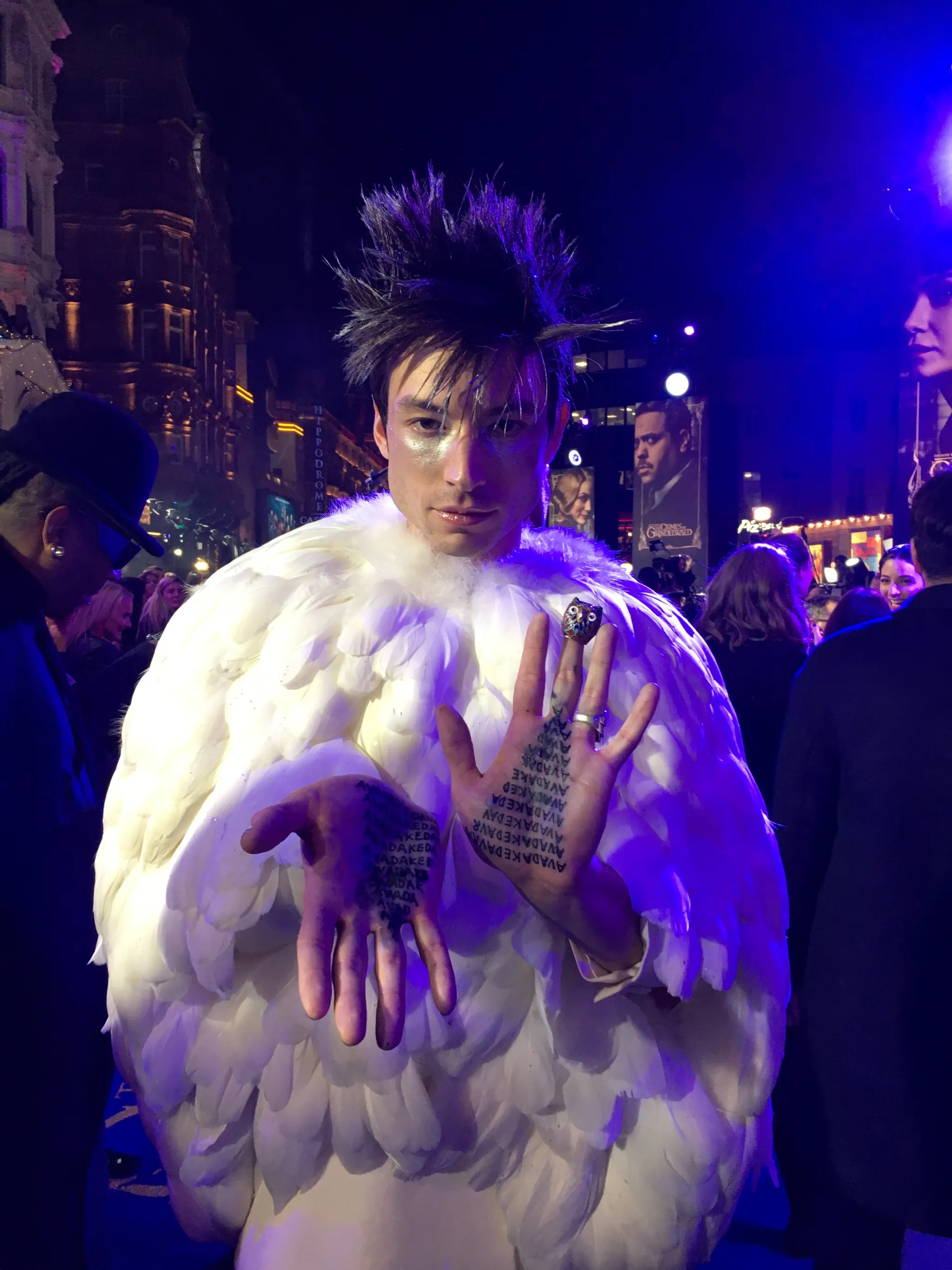 Ezra Miller ghost horse draws eyes. JPG