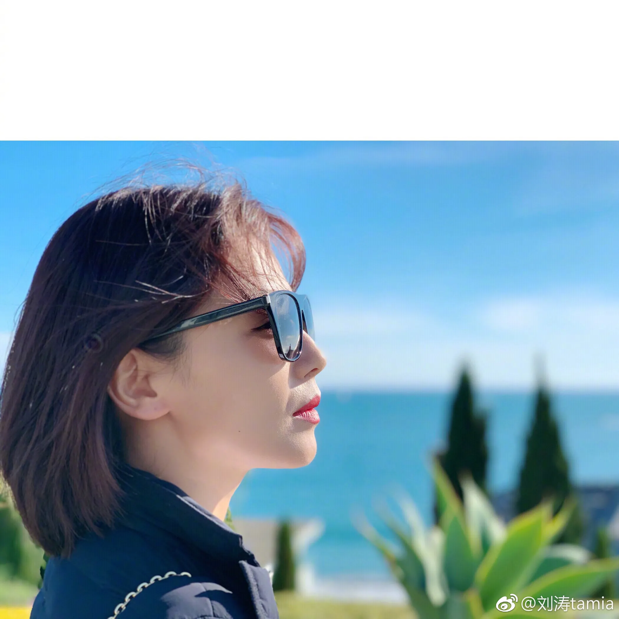 劉濤微博曬假日照 充電完畢展笑顏.jpg