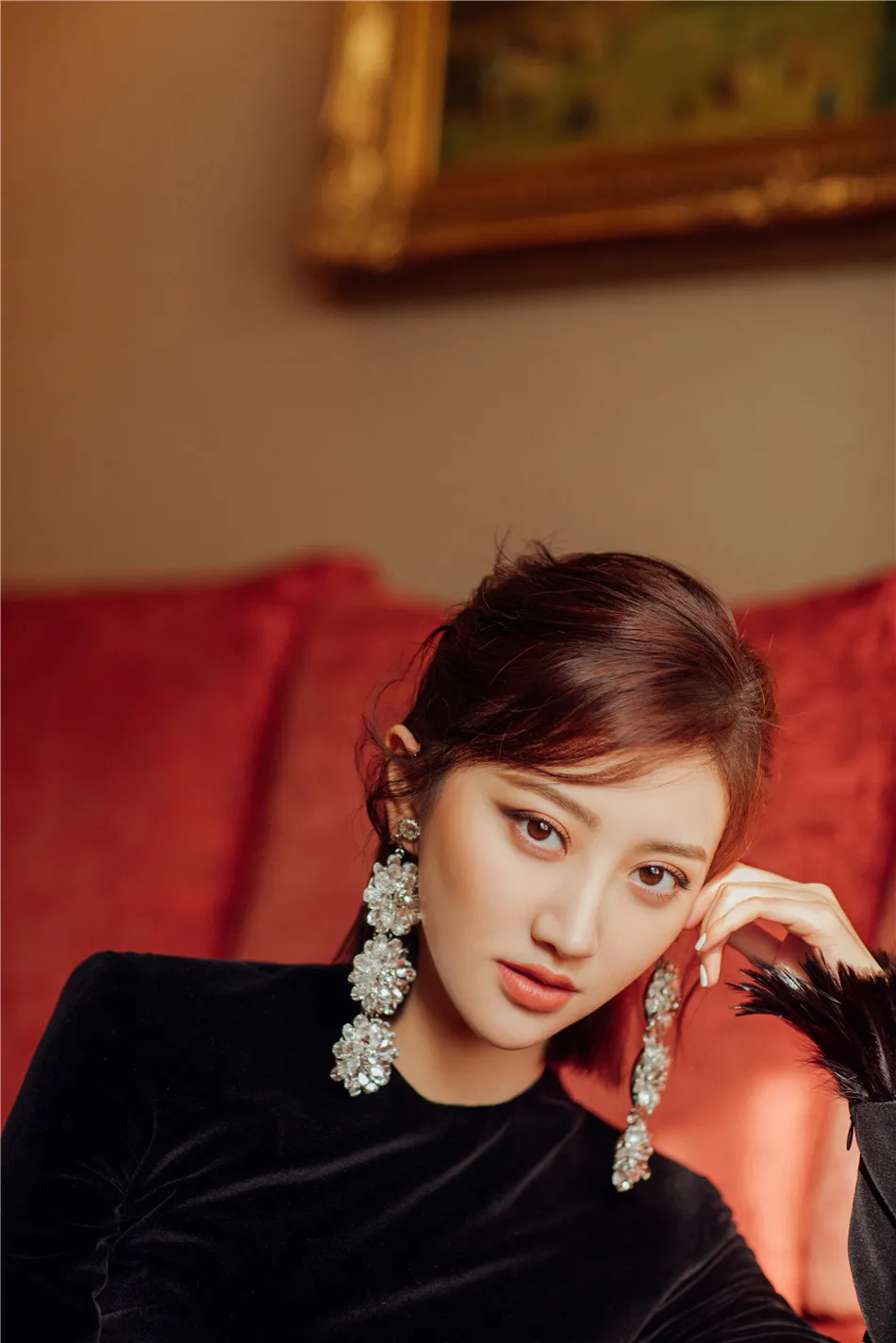 景甜亮相纽约时装周