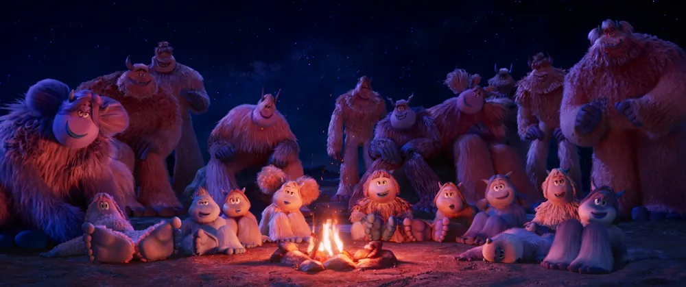 Related story big and small snow monsters sit around campfire. JPG